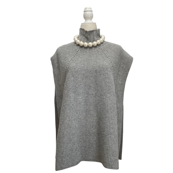 Suncoo Paris Wool Pull Pacome Sweater Mock Neck Layering Piece Grey Sleeveless - Picture 1 of 11